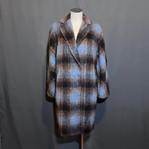 VINCE Mohair Alpaca Wool Blend Plaid - Picture 2 of 15